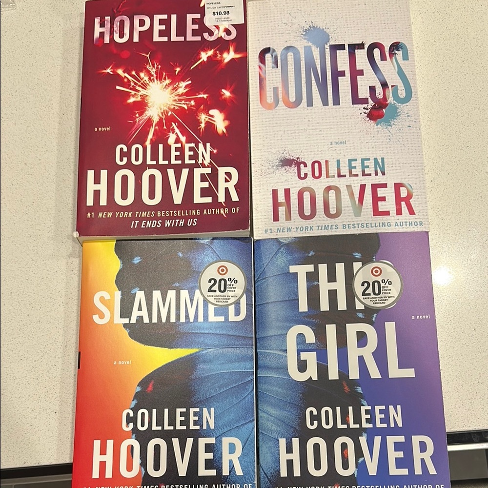 Colleen Hoover Book Set - Red, Blue, White Covers